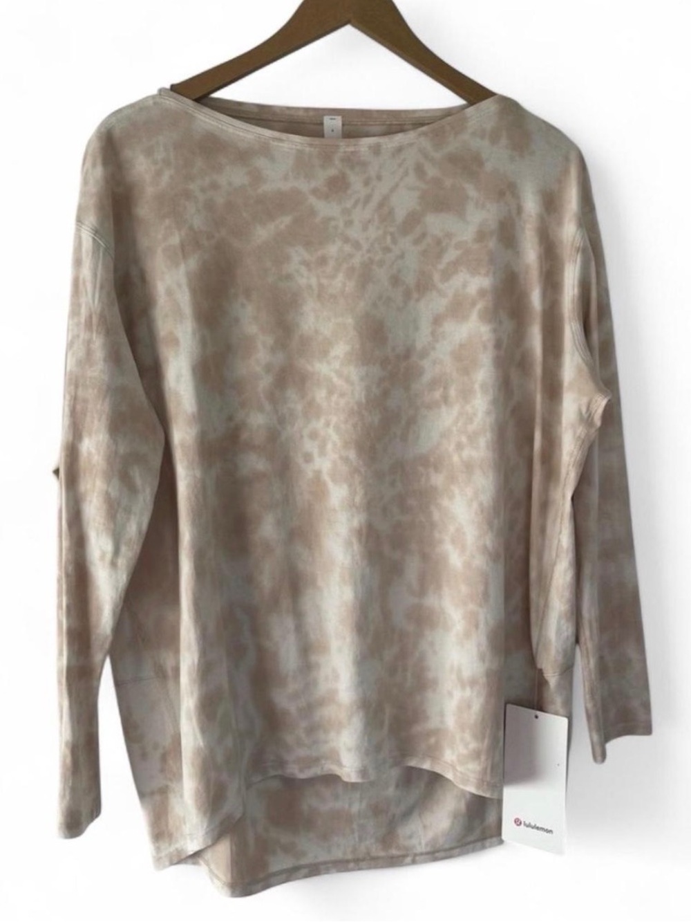 lululemon athletica Beige Tie-Dye Long Sleeve Tee